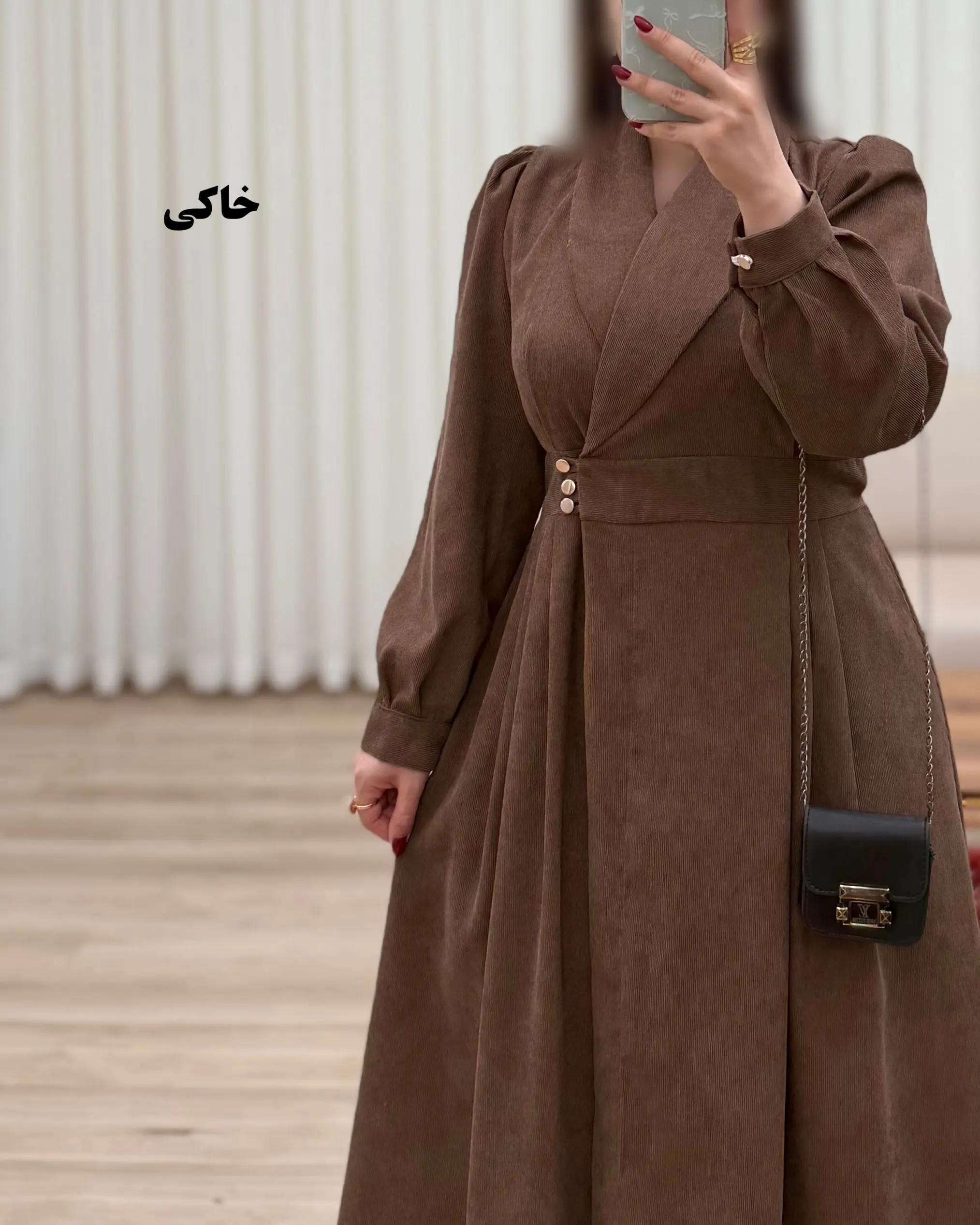 مانتو بلند کبریتی مدل یاسمن
